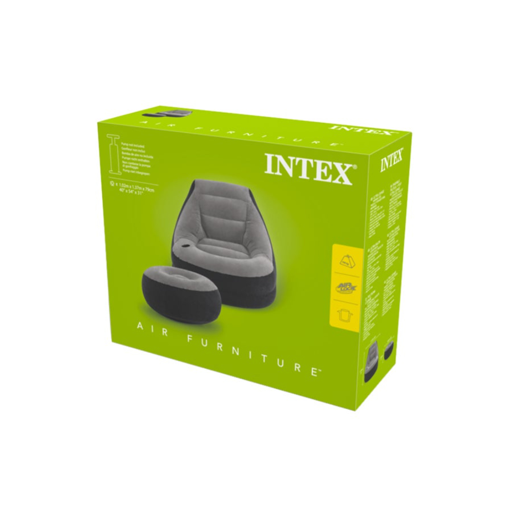 انتكس كرسي استرخاء قابل للنفخ مع مسند قدم - موديل 68564