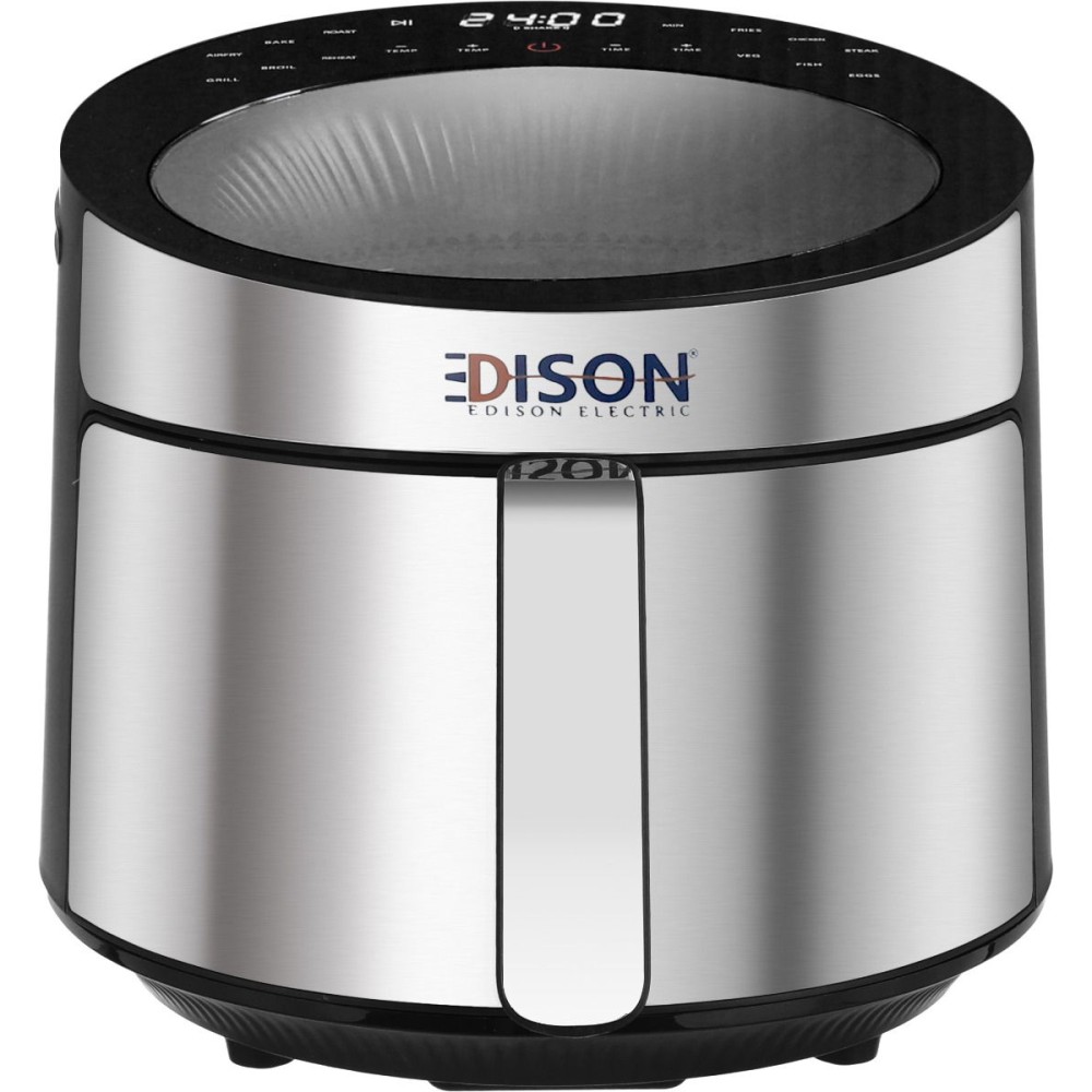 قلاية هوائية كهربائية إديسون، 1500 واط، 5 لتر، AF-YE5523-A - اسود فضي