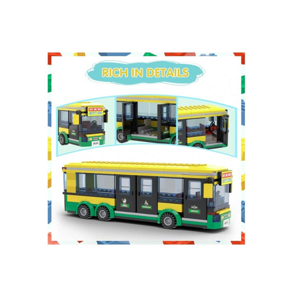 لعبة مرح مجموعة بناء محطة حافلات للأطفال