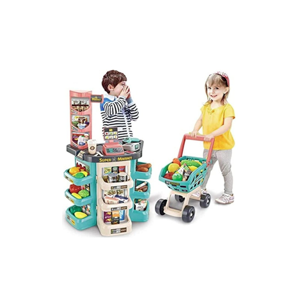 لعبة مرح لعبة عربة كاشير سوبر ماركت مع صوت وضوء