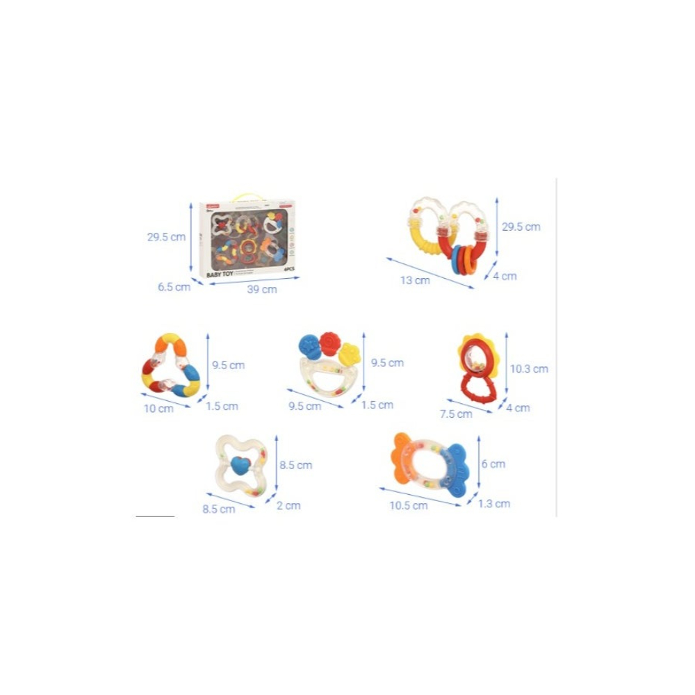 لعبة مرح مجموعة ألعاب خشخيشة متعددة الأشكال للأطفال