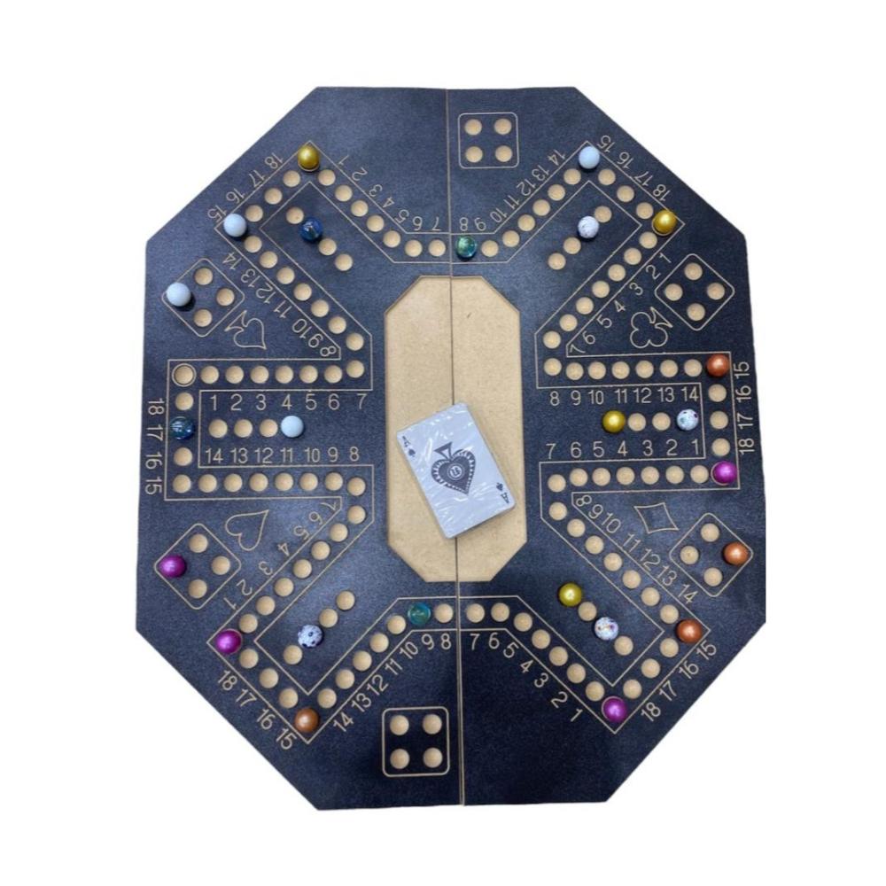 لعبة مرح لعبة جاكارو خشبية قوية 6 لاعبين مع شنطة فاخرة - 45×55 سم