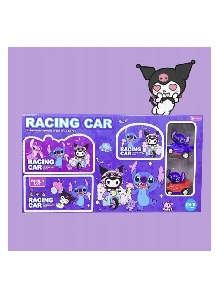 لعبة مرح لعبة سيارة سباق بشخصية كرتونية للأطفال