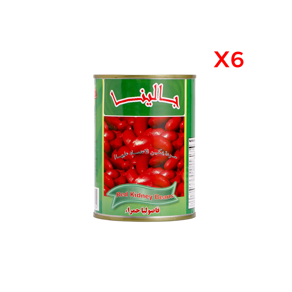 فاصوليا حمراء جالينا بعبوة 400 جم 6 علب