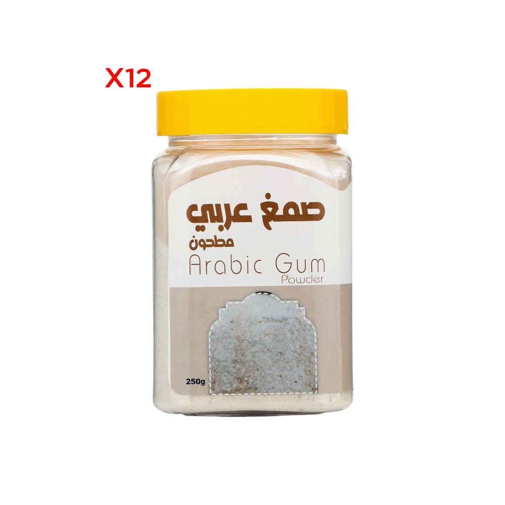 سمراء عدن صمغ عربي مطحون 250 جم - 12 عبوة