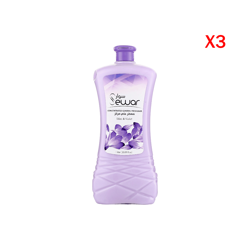 سوار معطر عام مركز بالخزامي والبنفسج  1 لتر  - 3 حبات