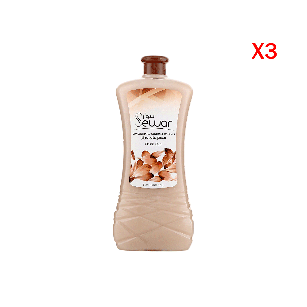 سوار معطر عام مركز برائحة العود 1 لتر - 3 حبات