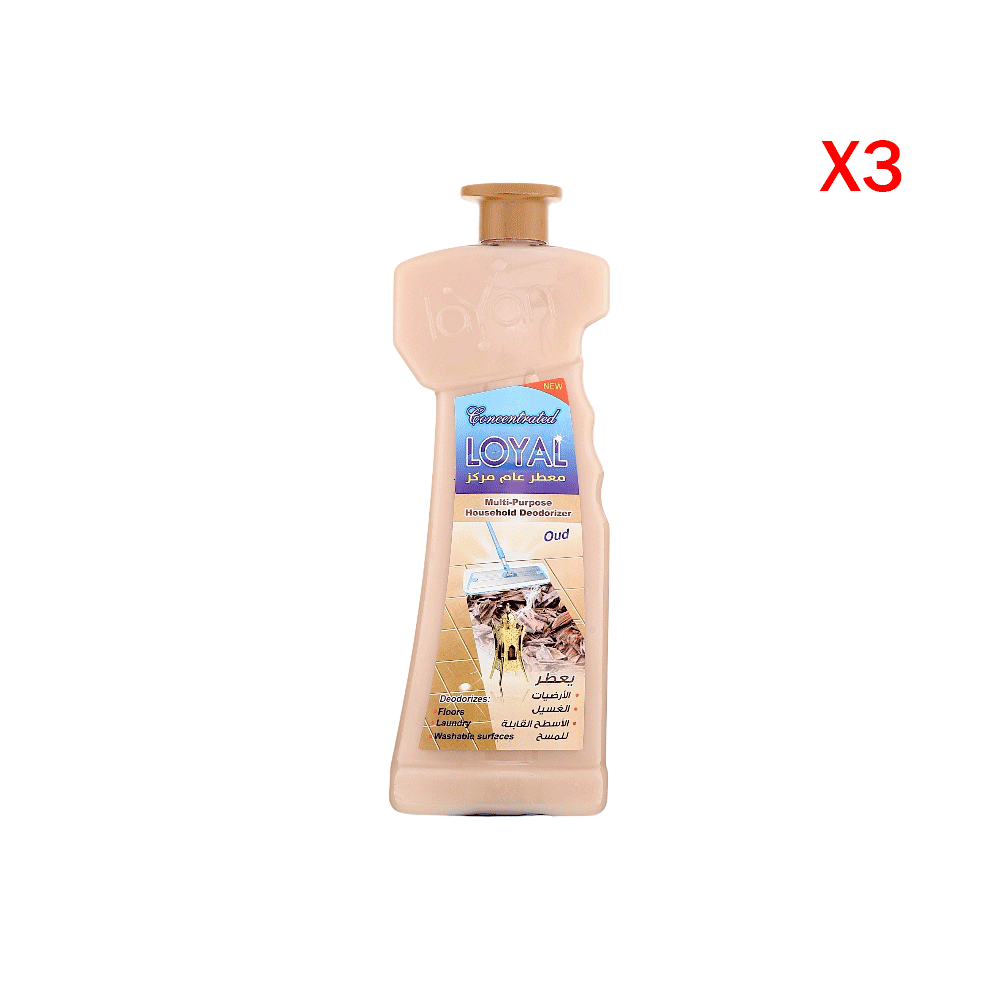 لويال معطر عام مركز برائحة العود 700 مل - 3 حبات