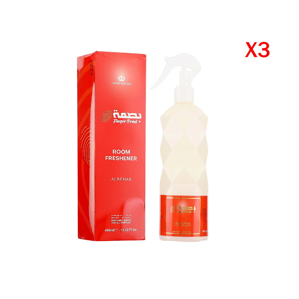 الرحاب ماء معطر الغرف بصمة لجميع الأغراض 400 مل - 3 حبات