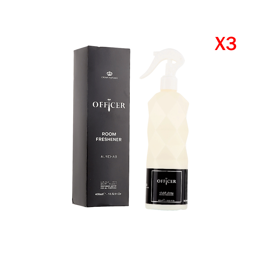 الرحاب ماء معطر الغرف اوفيسر لجميع الأغراض 400 مل - 3 حبات