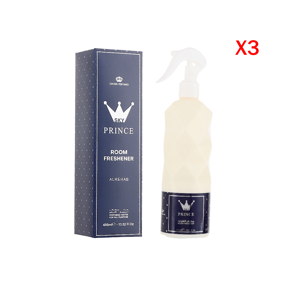 الرحاب ماء معطر الغرف برنس لجميع الأغراض 400 مل - 3 حبات