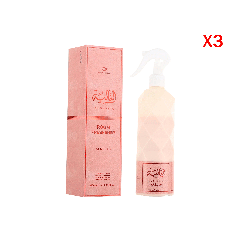 الرحاب ماء معطر الغرف الغالية لجميع الأغراض 400 مل - 3 حبات