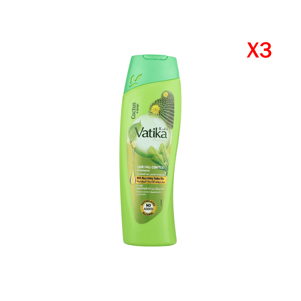 فاتيكا شامبو  للشعر الضعيف والمتقصف بالصبار والجرجير   400 مل - 3 حبات