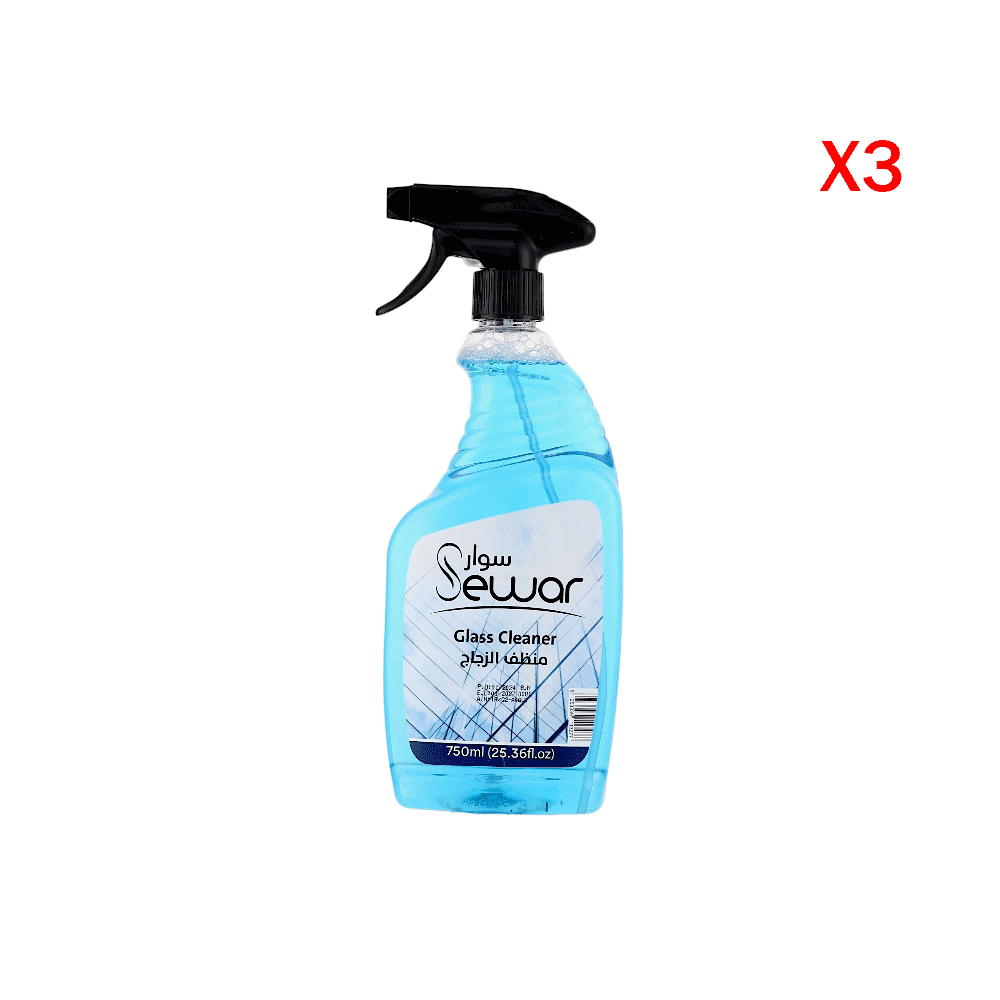 سوار بخاخ منظف زجاج 750 مل - 3 حبات