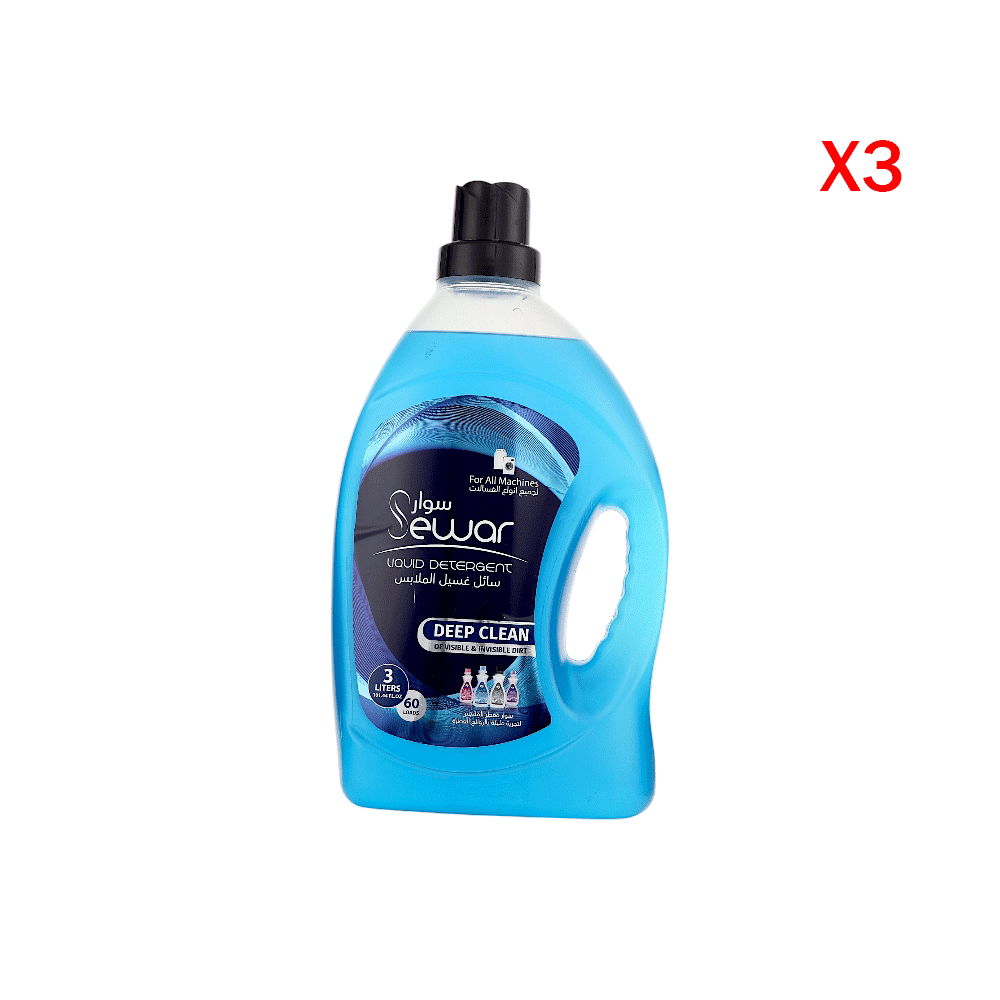 سوار سائل غسيل الملابس تنظيف عميق 60 غسلة 3 لتر - 3 حبات