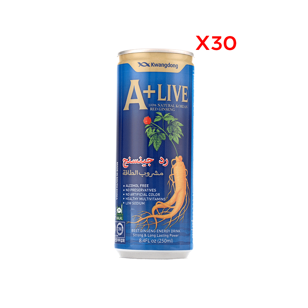 رد جينسنج A+LIVE كرتون مشروب طاقة منعش 250 مل - 30 عُلبة