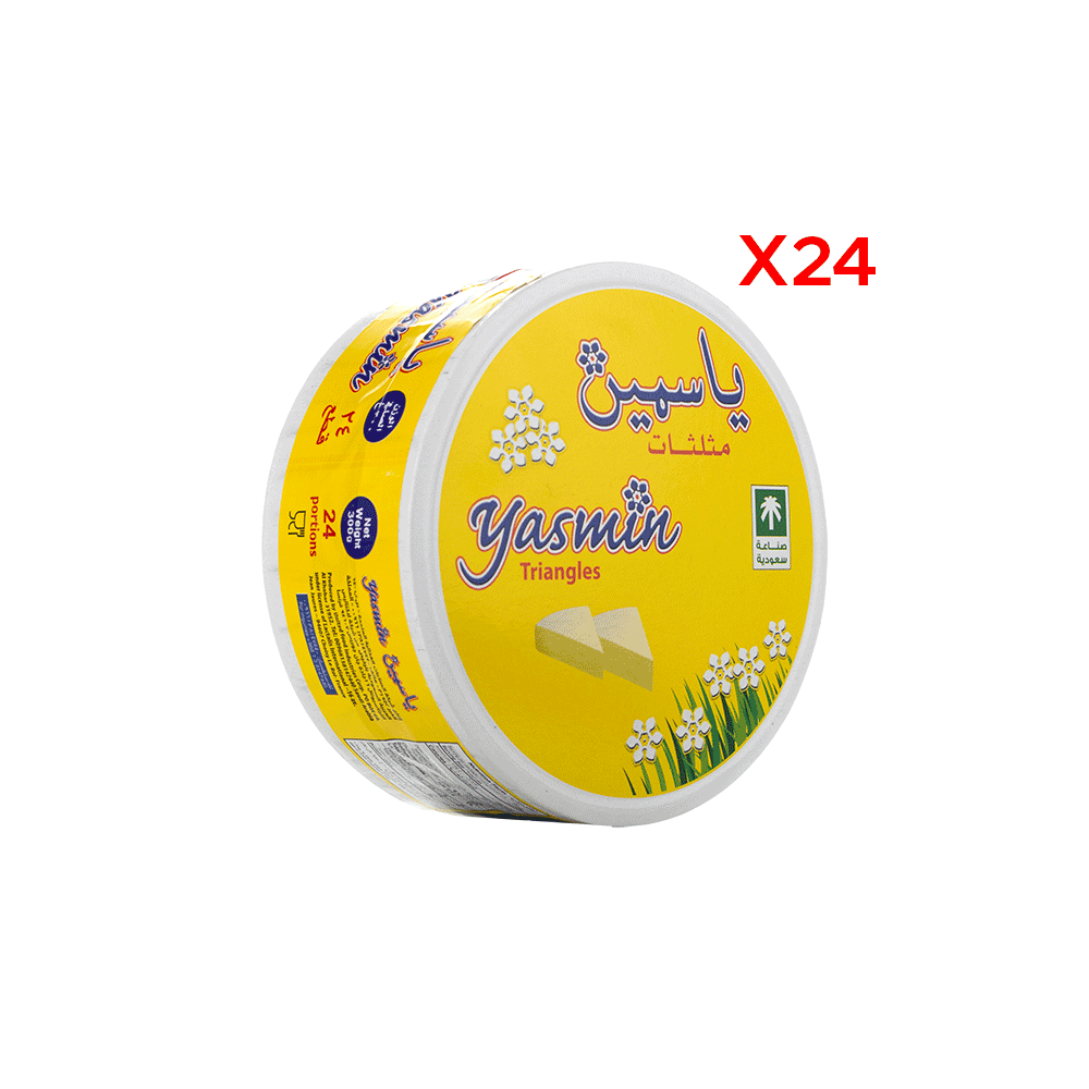ياسمين كرتون جبنة مثلثات مطبوخة 24 قطعة - 24 باكت 