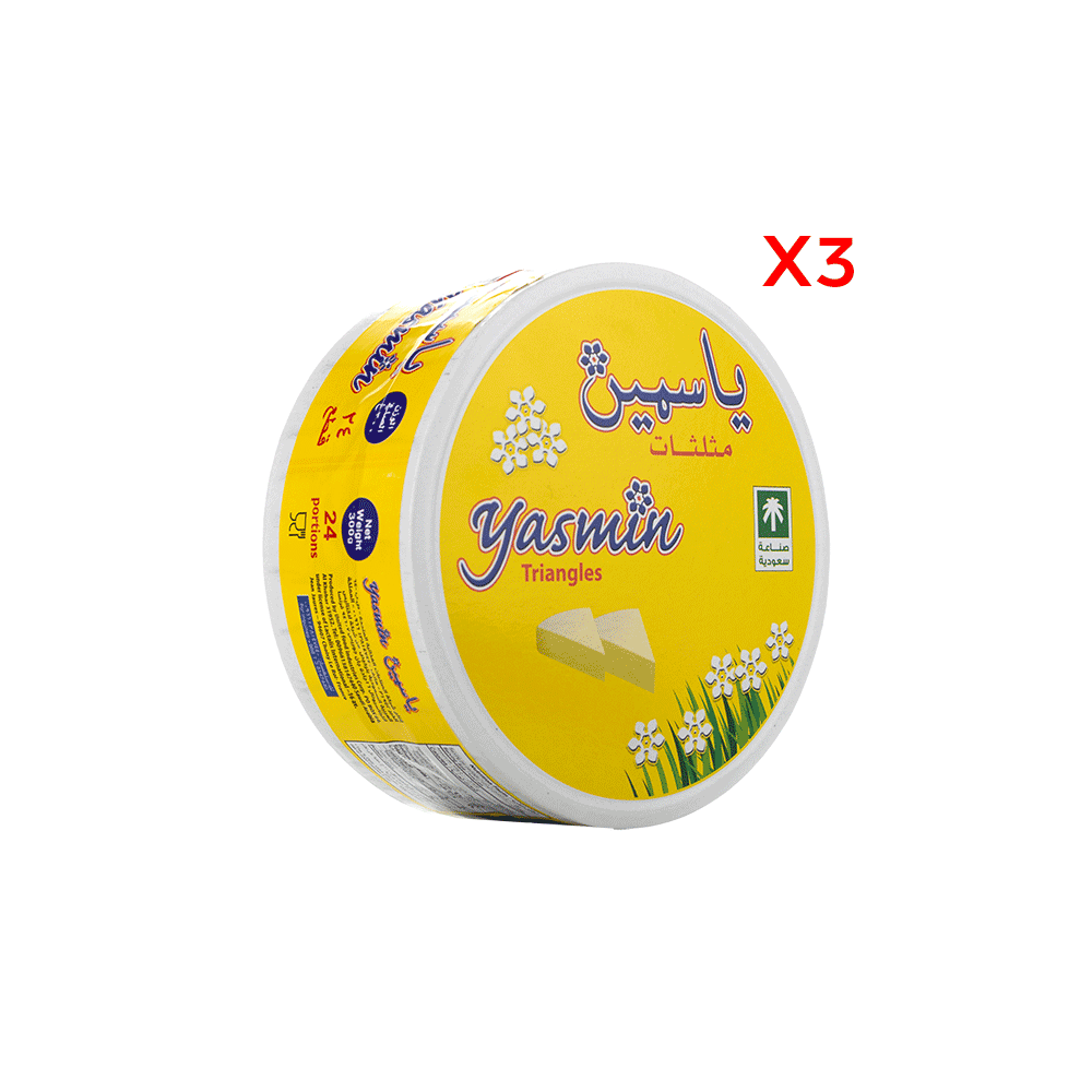 ياسمين جبنة مثلثات مطبوخة 24 قطعة - 3 بواكت 