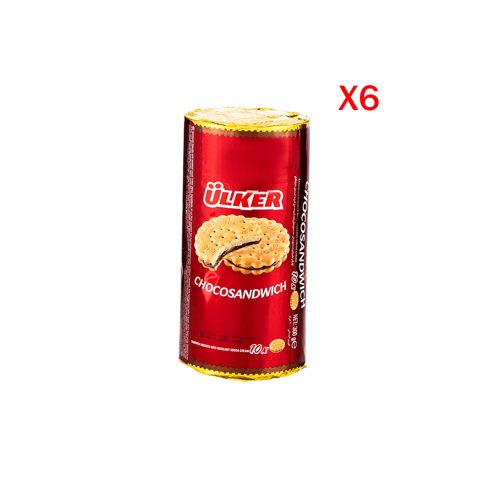 أولكر بسكويت شوكو ساندويتش 300 جم - 6 حبات
