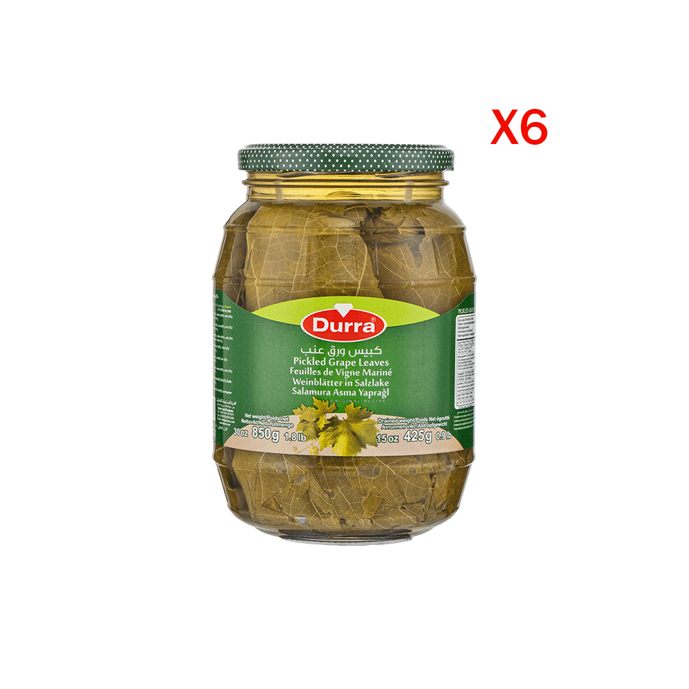  درة كبيس ورق عنب معلب 850 جم - 6 علب 