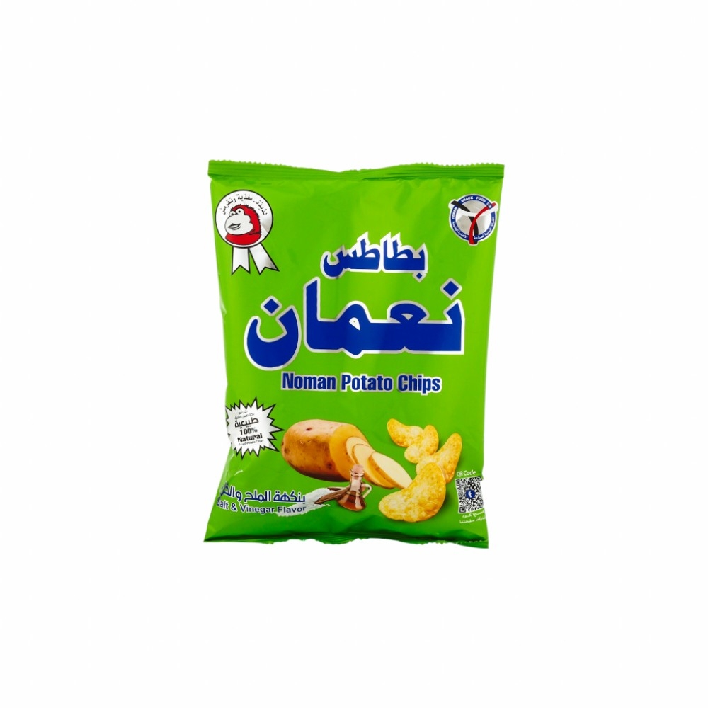 نعمان بطاطس مقرمش بنكهة الملح و الخل 55 جم 