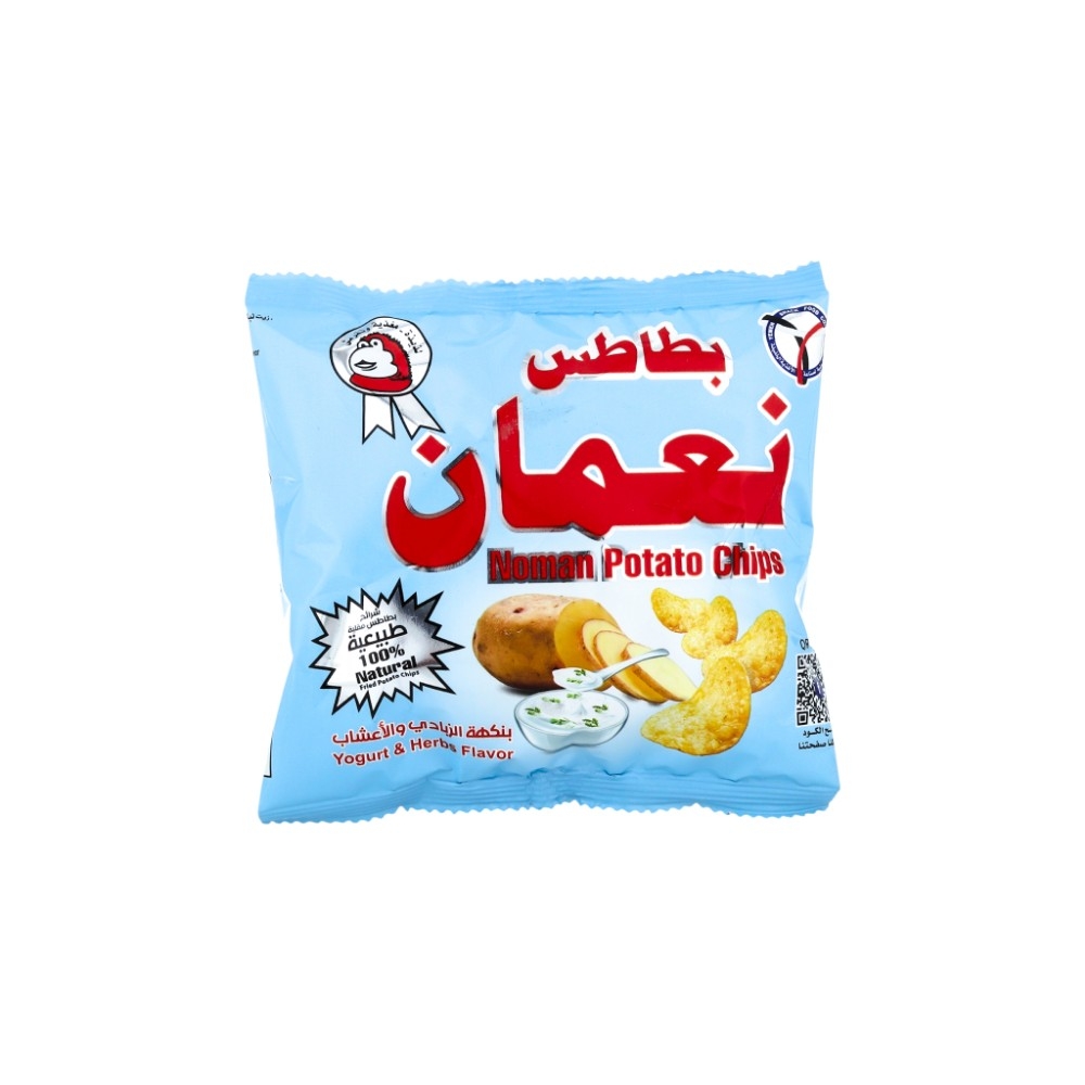 نعمان بطاطس مقرمش بنكهة الزبادي و الأعشاب 11 جم 