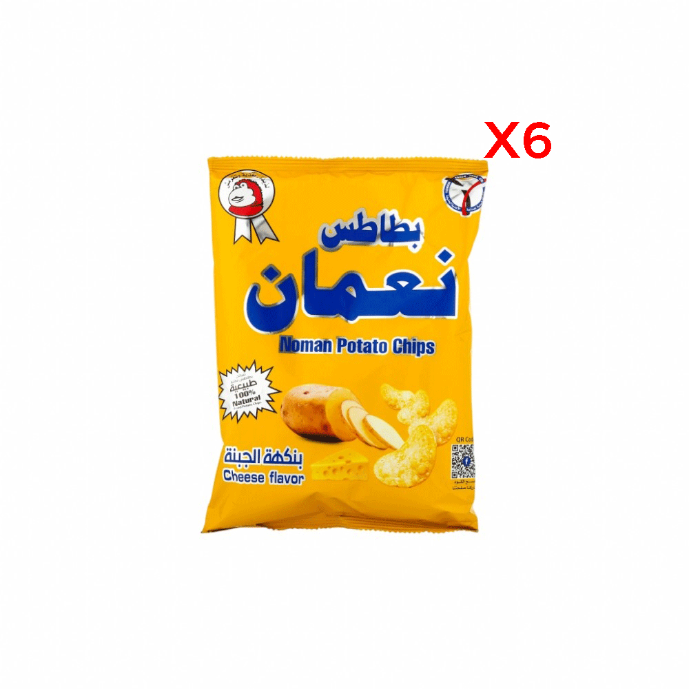 نعمان بطاطس مقرمش بنكهة الجبنة 55 جم - 6 حبات