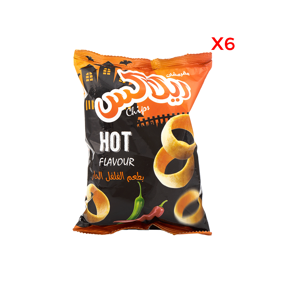 ريلاكس مقرمشات بطعم الفلفل الحار 12 جم - 6 حبات 