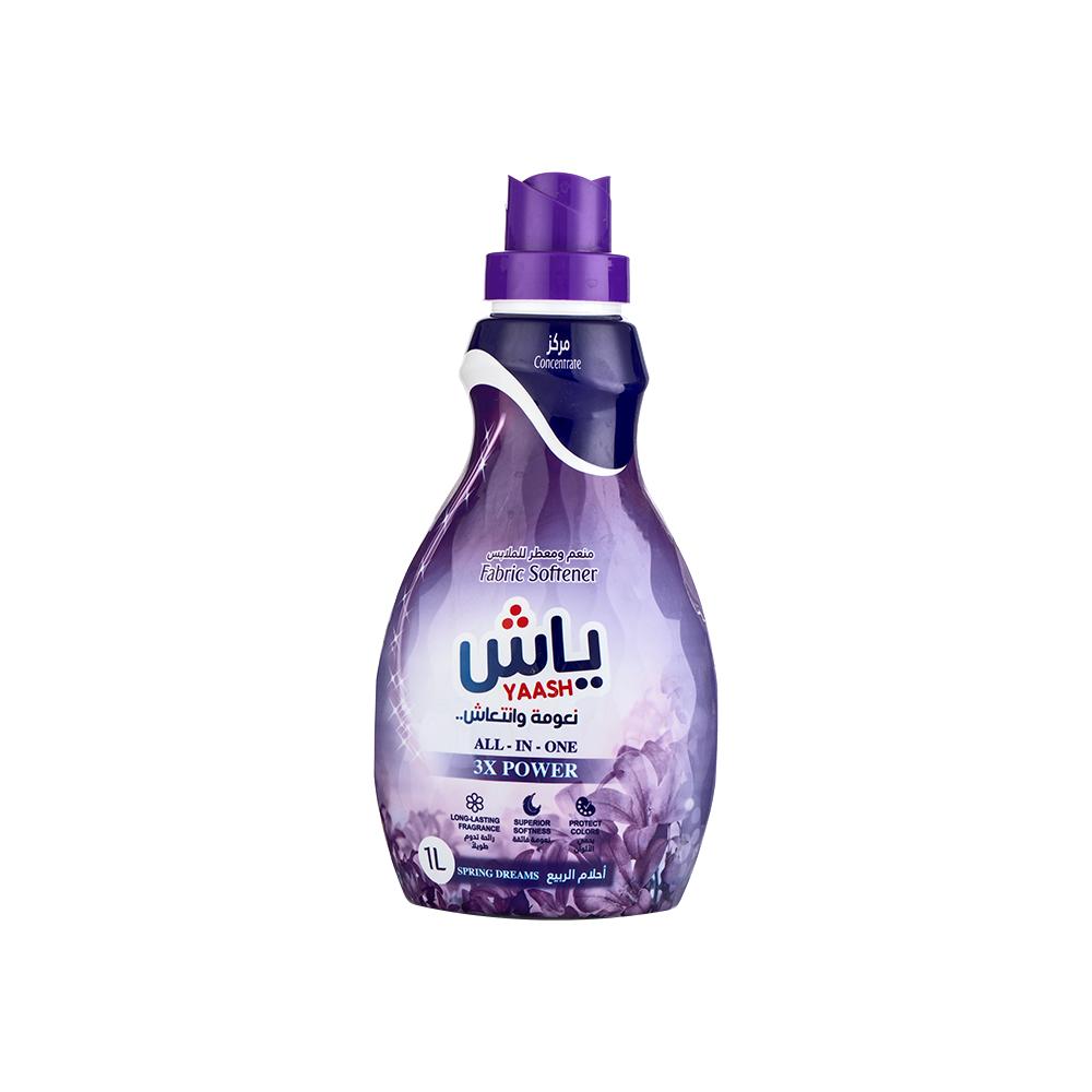 ياش منعم و معطر ملابس 3X power برائحة أحلام الربيع - 1 لتر 