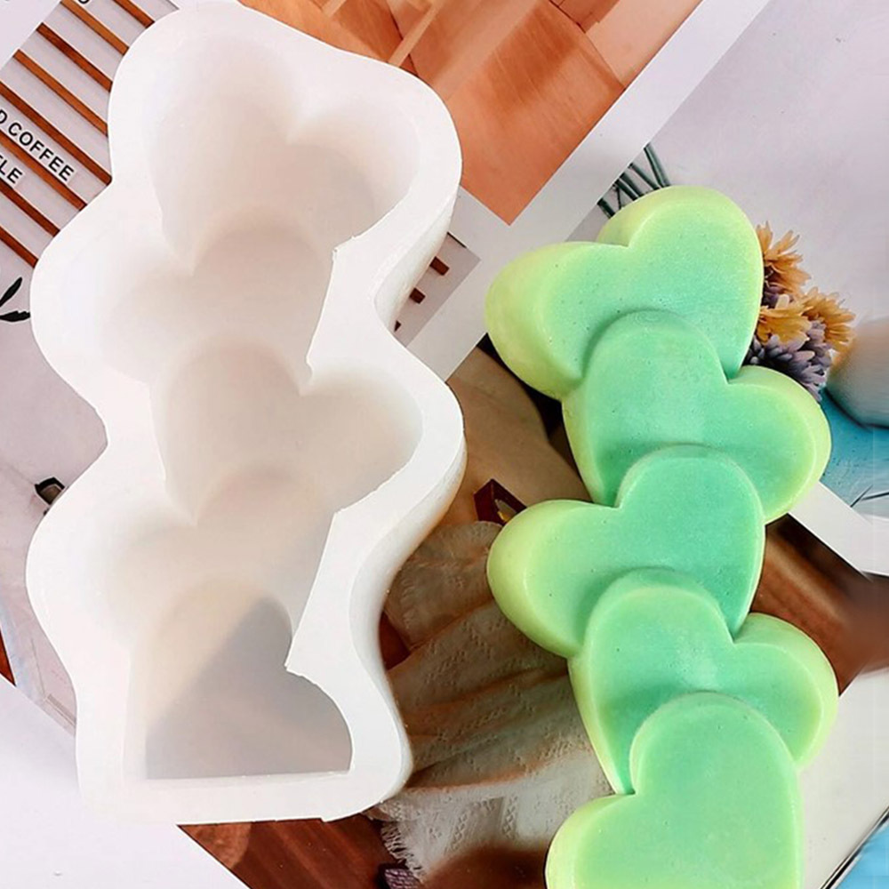 قالب على شكل قلب DIY شمعة قطعة واحدة