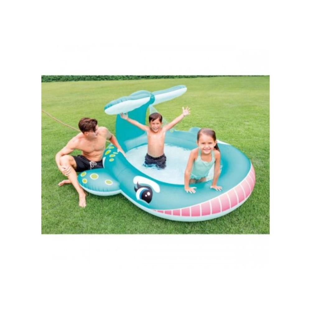  انتكس حوض سباحة قابل للنفخ بتصميم حوت - مقاس 201x196x91 سم