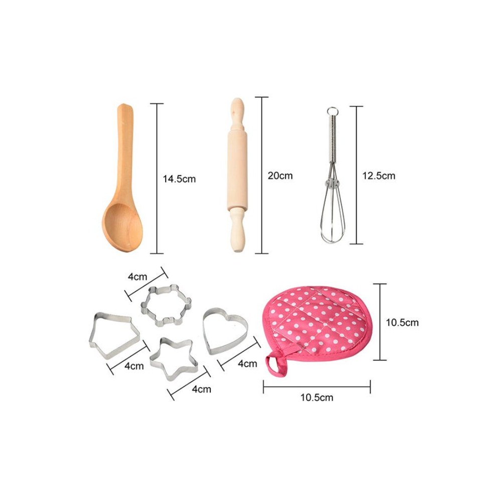 سيثيريا طقم زي طاهي للأطفال بتصميم منقط 11 قطعة - موديل NO.WQ5103