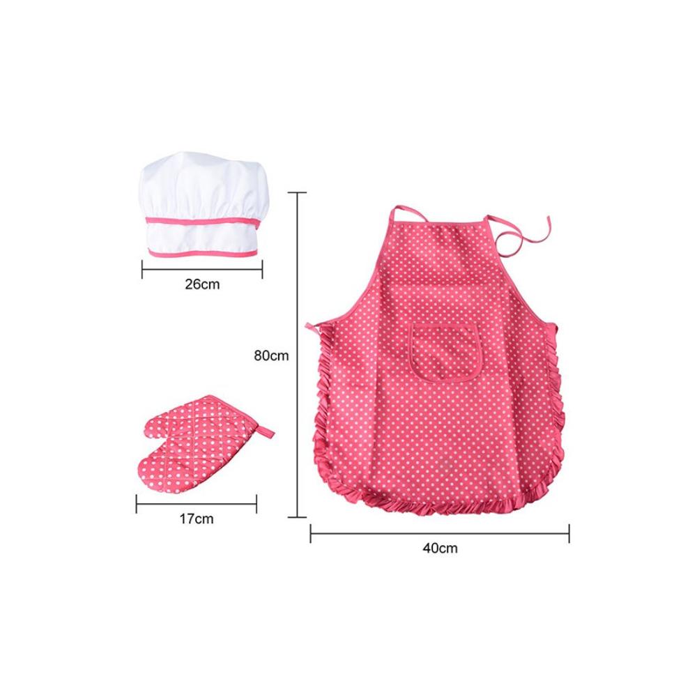 سيثيريا طقم زي طاهي للأطفال بتصميم منقط 11 قطعة - موديل NO.WQ5103