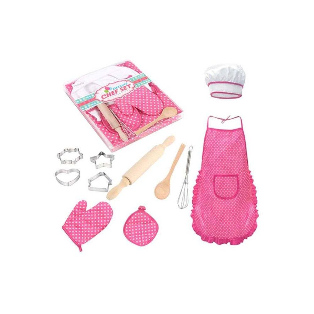 إيهوم طقم ألعاب مطبخ للأطفال مع مريلة بتصميم طهاة 11 قطعة - موديل 3878595894345