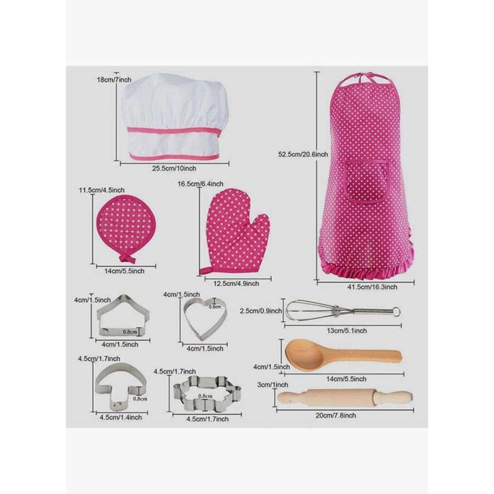 إيهوم طقم ألعاب مطبخ للأطفال مع مريلة بتصميم طهاة 11 قطعة - موديل 3878595894345