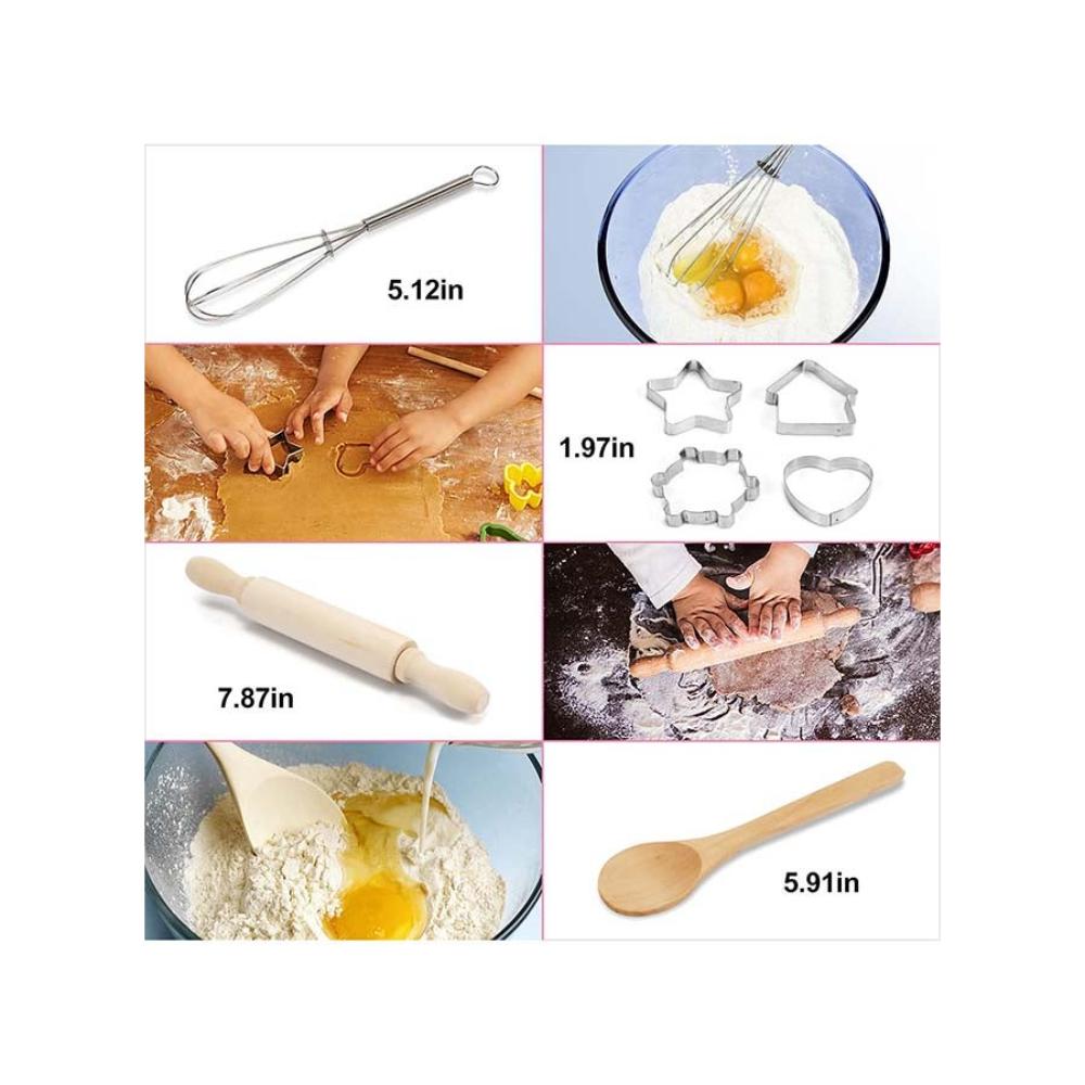 إيهوم طقم ألعاب مطبخ للأطفال مع مريلة بتصميم طهاة 11 قطعة - موديل 3878595894345