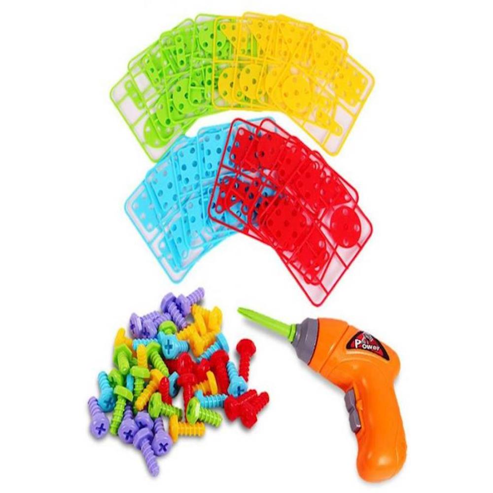  مثقاب وبراغي لعبة تجميع اللوحات