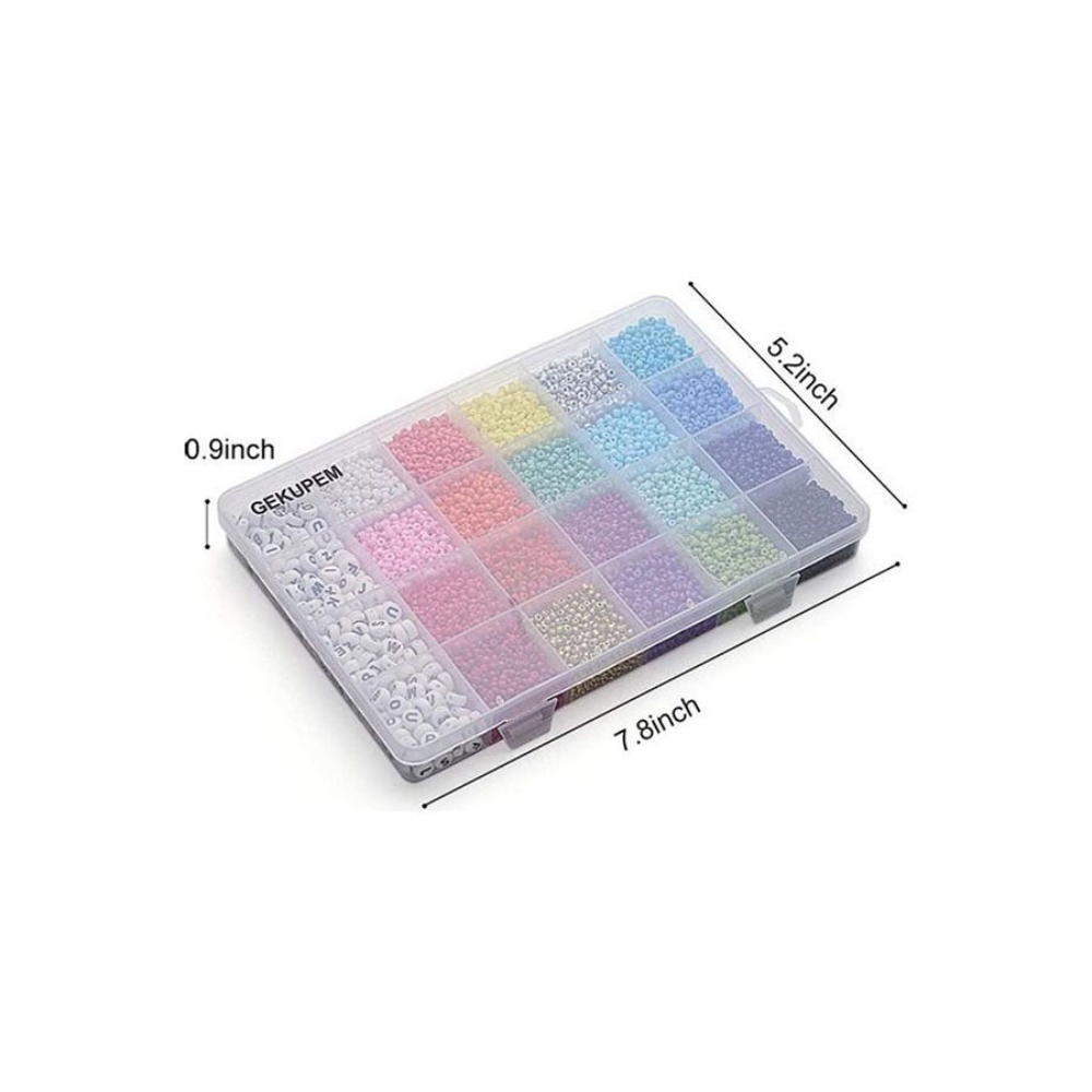 شو وو مجموعة خرز أساور اليد مع خرز الحروف وحبال 1000 قطعة - 7.8x5.2x0.9 بوصة