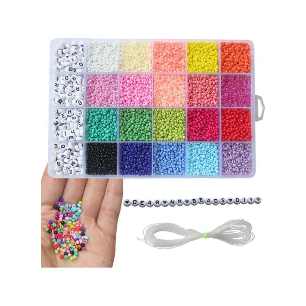 مجموعة خرز مع خيط - 3300 قطعة