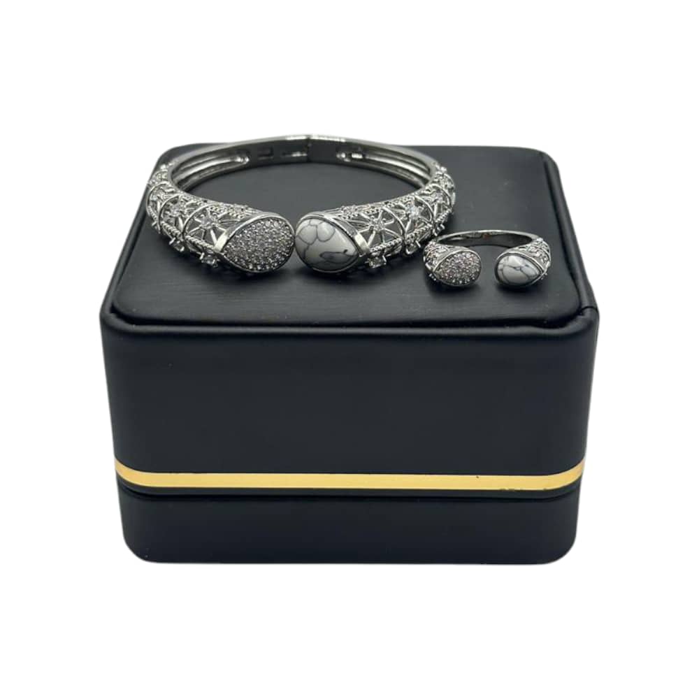 بلغاري اسوارة مع الخاتم زركون مطلي بالراديوم