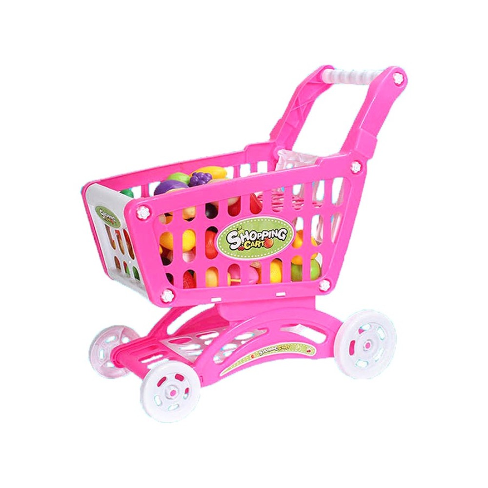  عربة تسوق بطعام وخضار