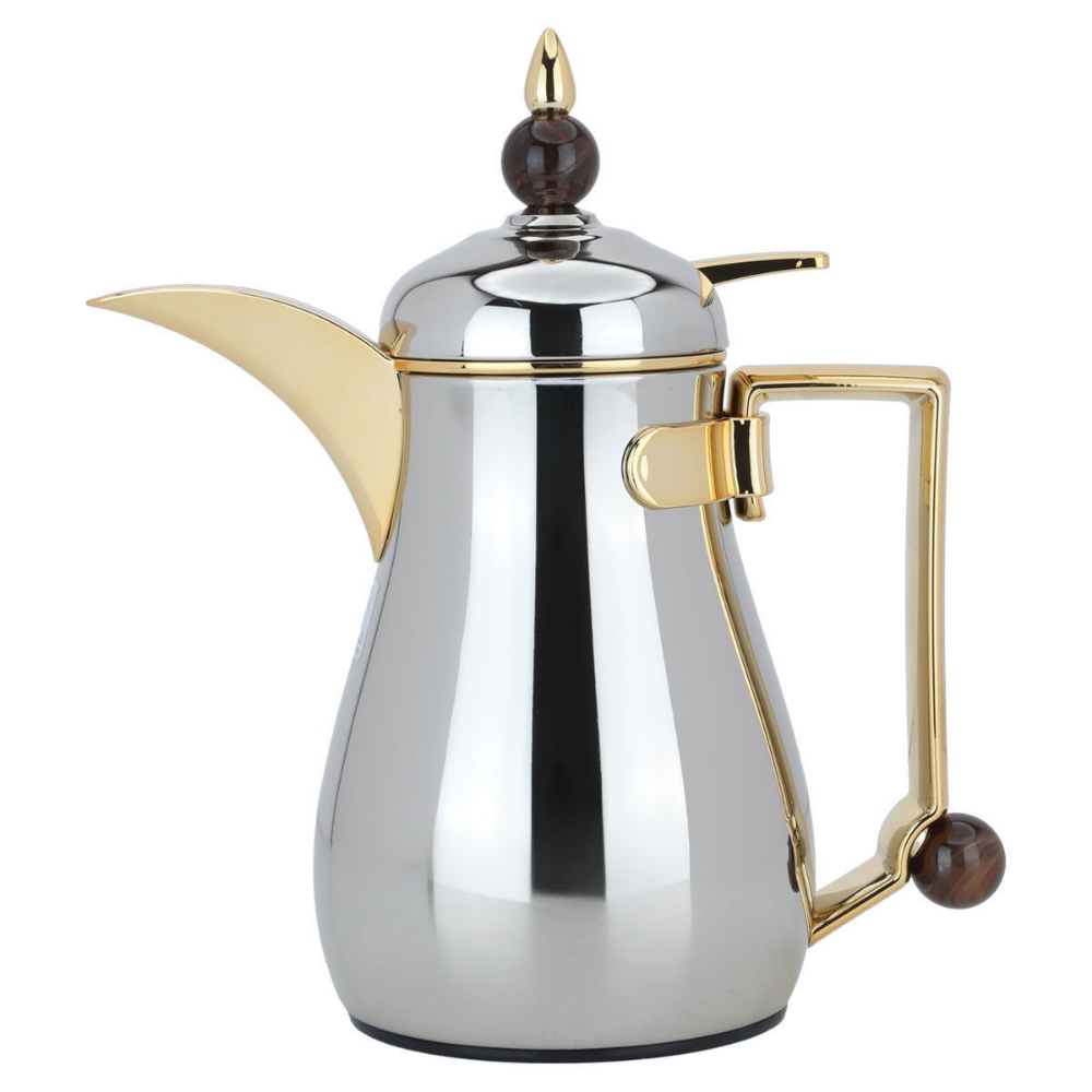 السيف غاليري ثلاجة شاي وقهوة كريستال من الاستيل سعة 0.35 لتر مذهب - فضي