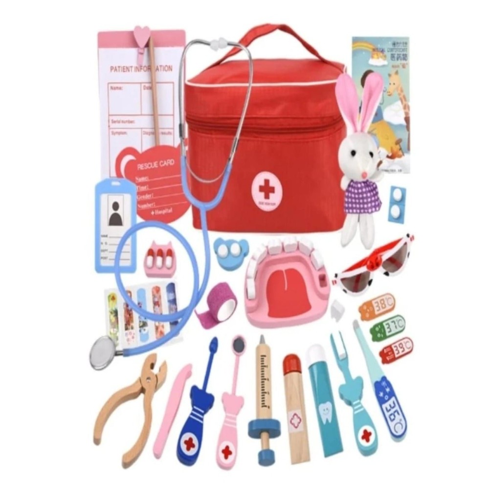 لعبة مرح مجموعة ألعاب خشبية لطبيب الأسنان - موديل 7775