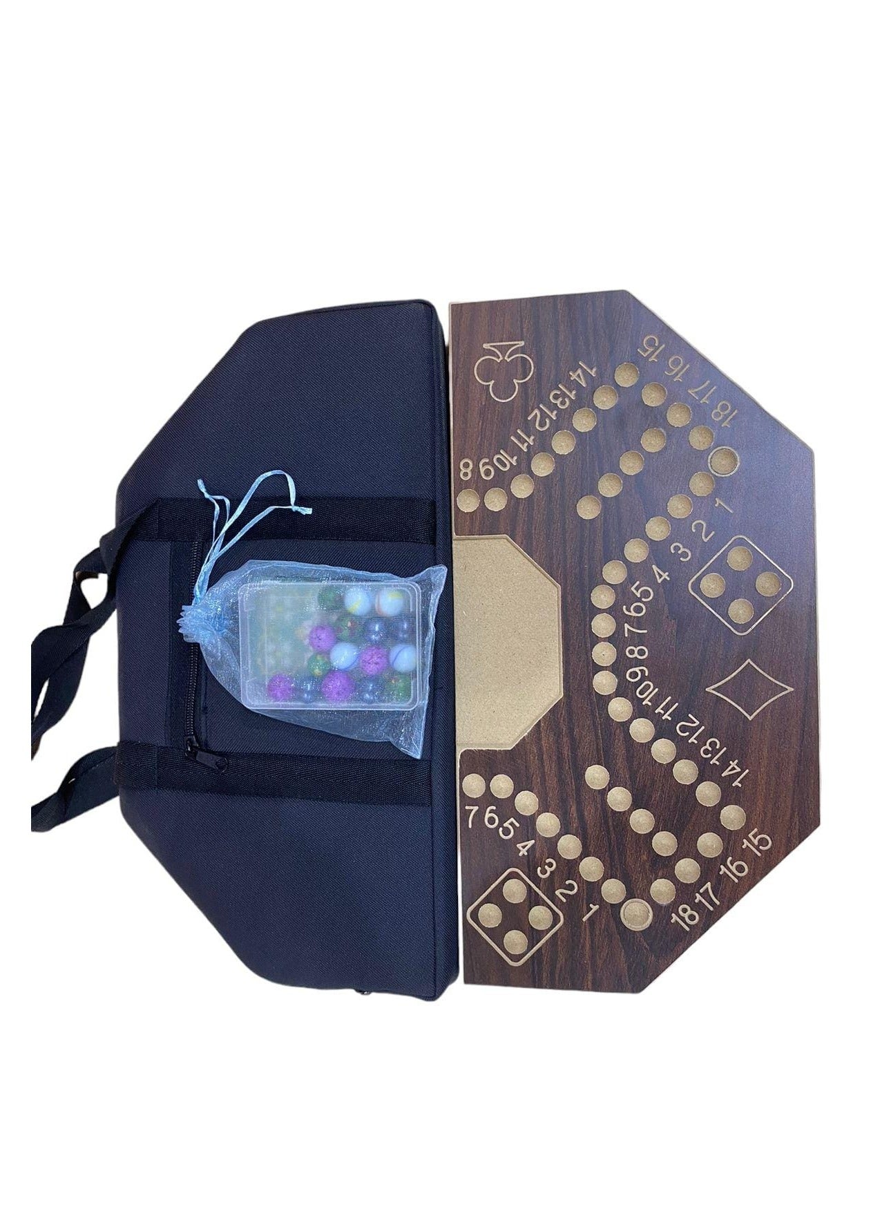 لعبة مرح لعبة جاكارو خشبية مرقمة 4 لاعبين مع حقيبة مقاس 40x40 سم