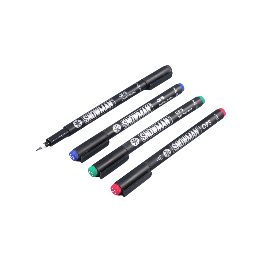 سنومان طقم أقلام شفافة او بي اس 