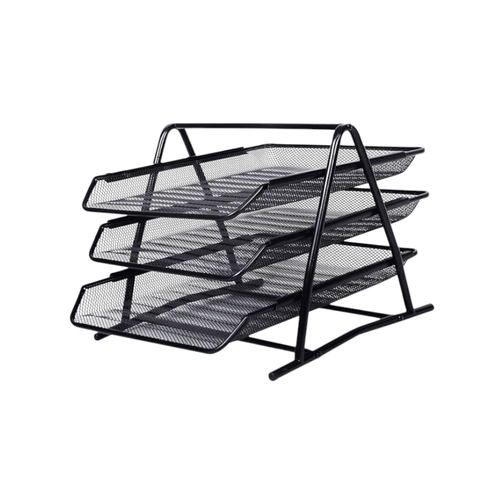 سمارت سلات مكتب شبك حديد 3 طوابق فضي موديل JS3001S