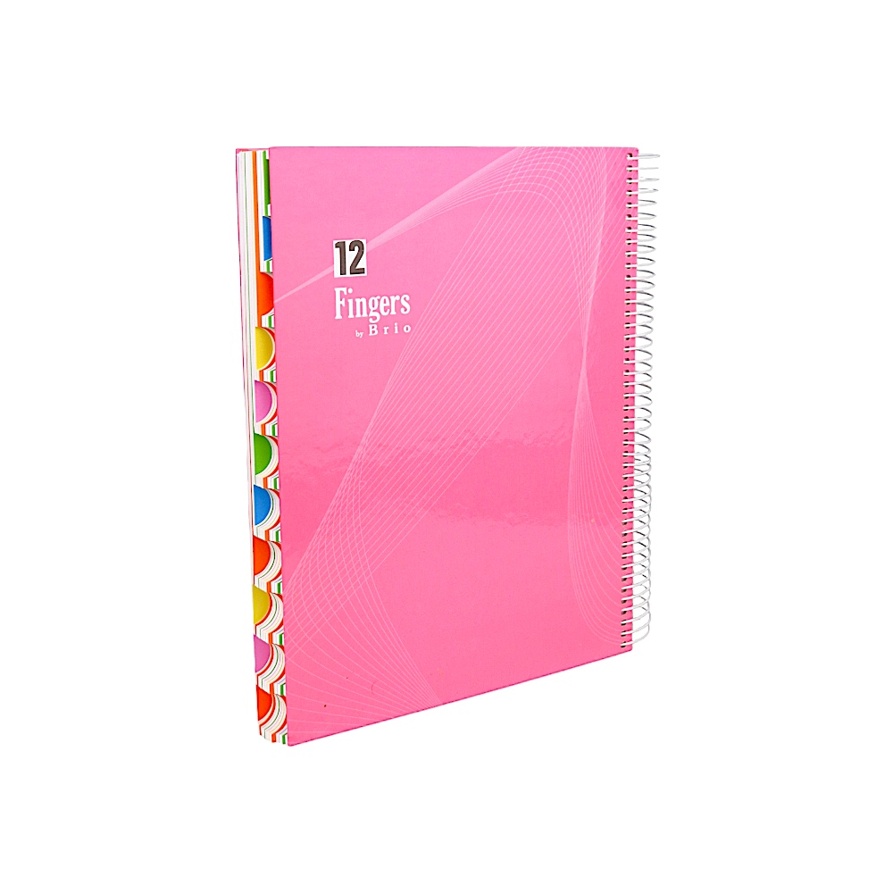 دفتر ملاحظات حلزوني فينجرز 288 ورقة مقاس 15- وردي