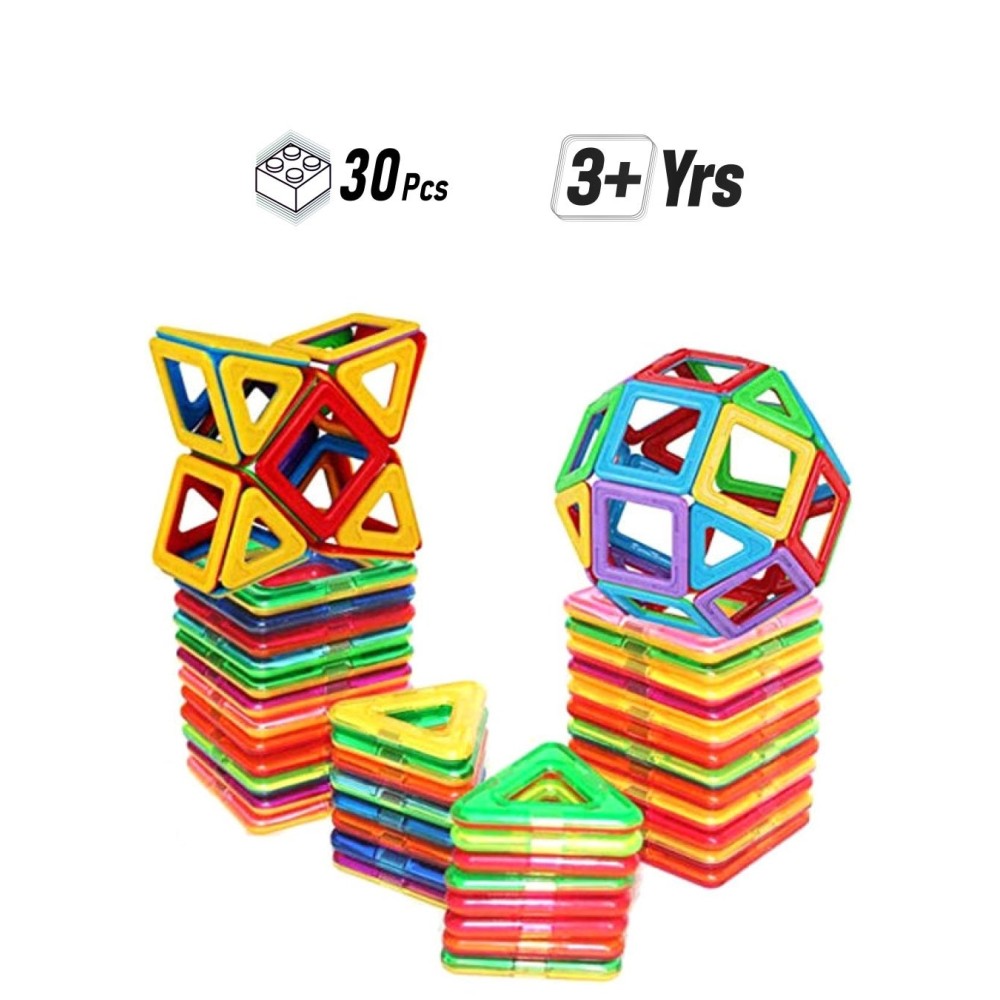 تيسكو-باور مكعبات بناء مغناطيسية تصميم فريد وجودة عالية - 30 قطعة