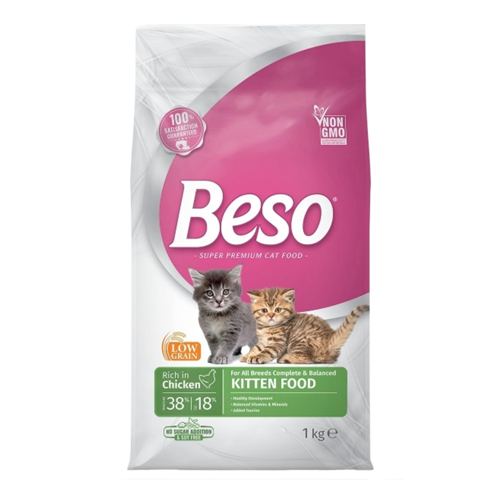 بيسو طعام القطط الجاف بنكهة الدجاج للقطط الصغيرة 1 كيلو