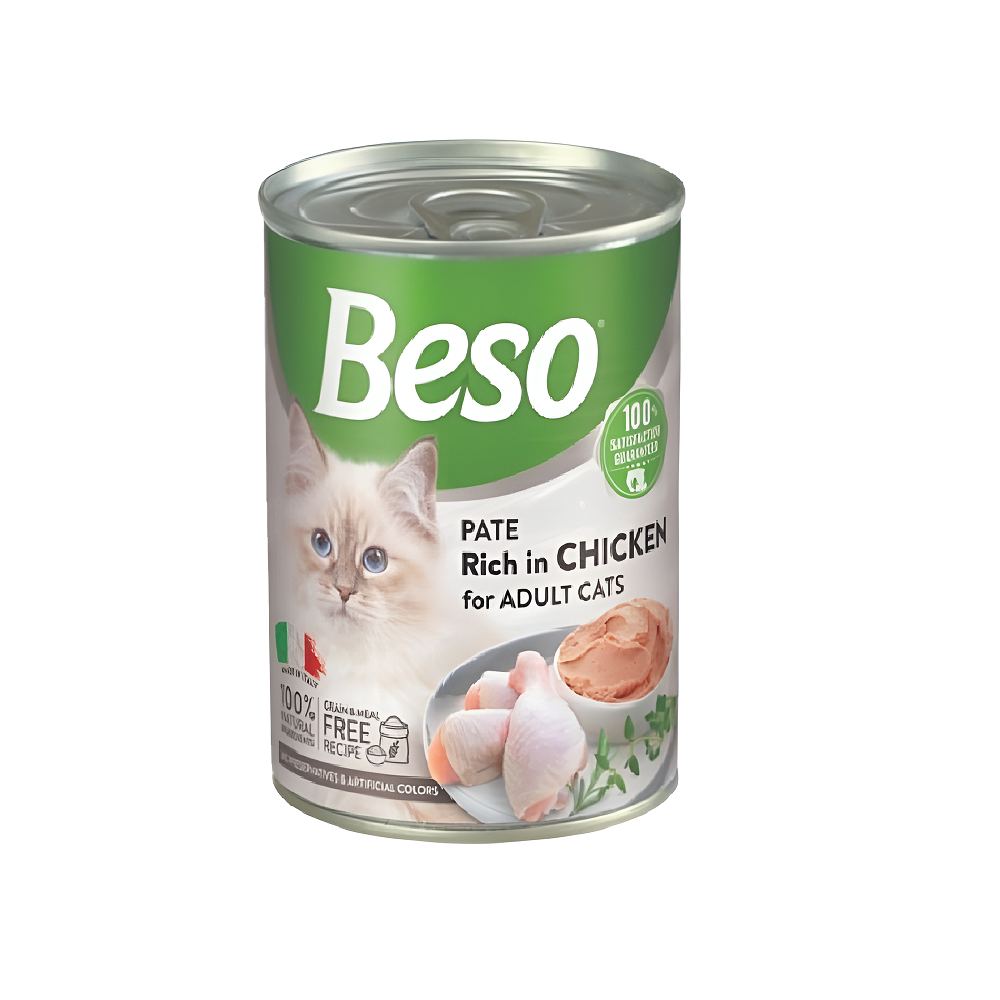 معلبات بيسو بنكهة الدجاج للقطط البالغة 400 جرام